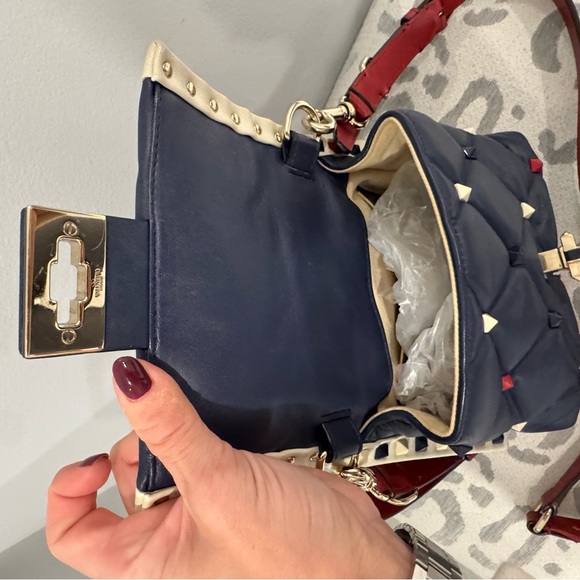 Valentino Garavani Candystud Top Handle Bag Leather Mini - Picture 12 of 17